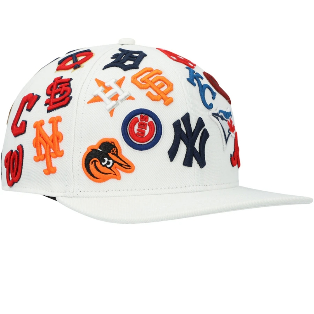 MLB Logo Baseball Cap Hat White NWT Snapback